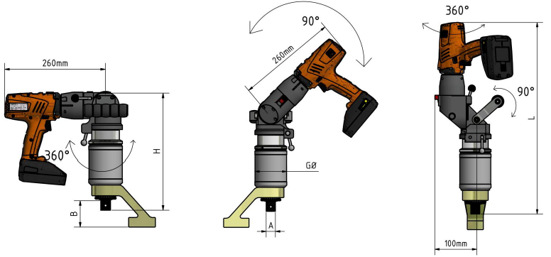 TQSM cordless torque gun - multi design up to 5,000 Nm