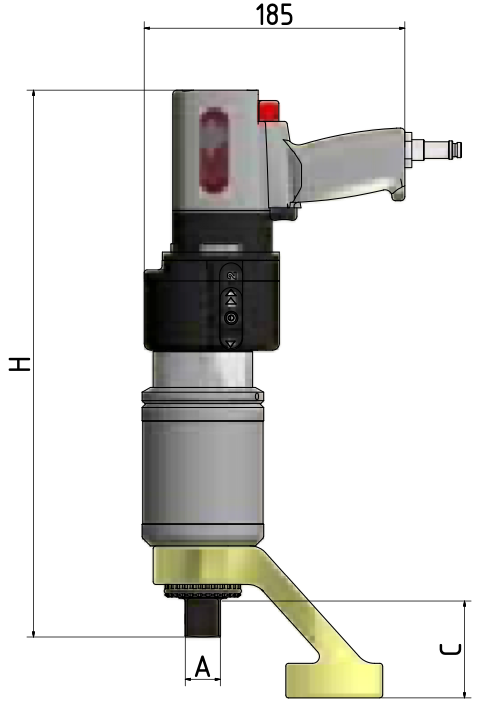 TL Pneumatic torque wrench - straight design up to 15,000 Nm